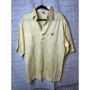 Augusta National Golf Shop Vintage Yellow‎ Cotton Button-Down Shirt with Logo